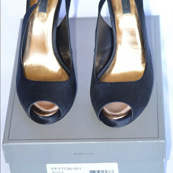 NWB BCBG PeepToe Sling Back High Heels10M Orig$195 - Picture 5 of 8